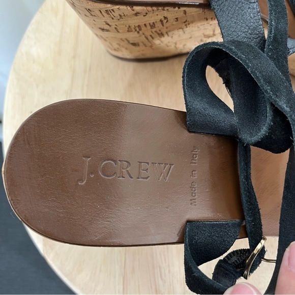 J.Crew black suede cork wedges - Picture 5 of 6